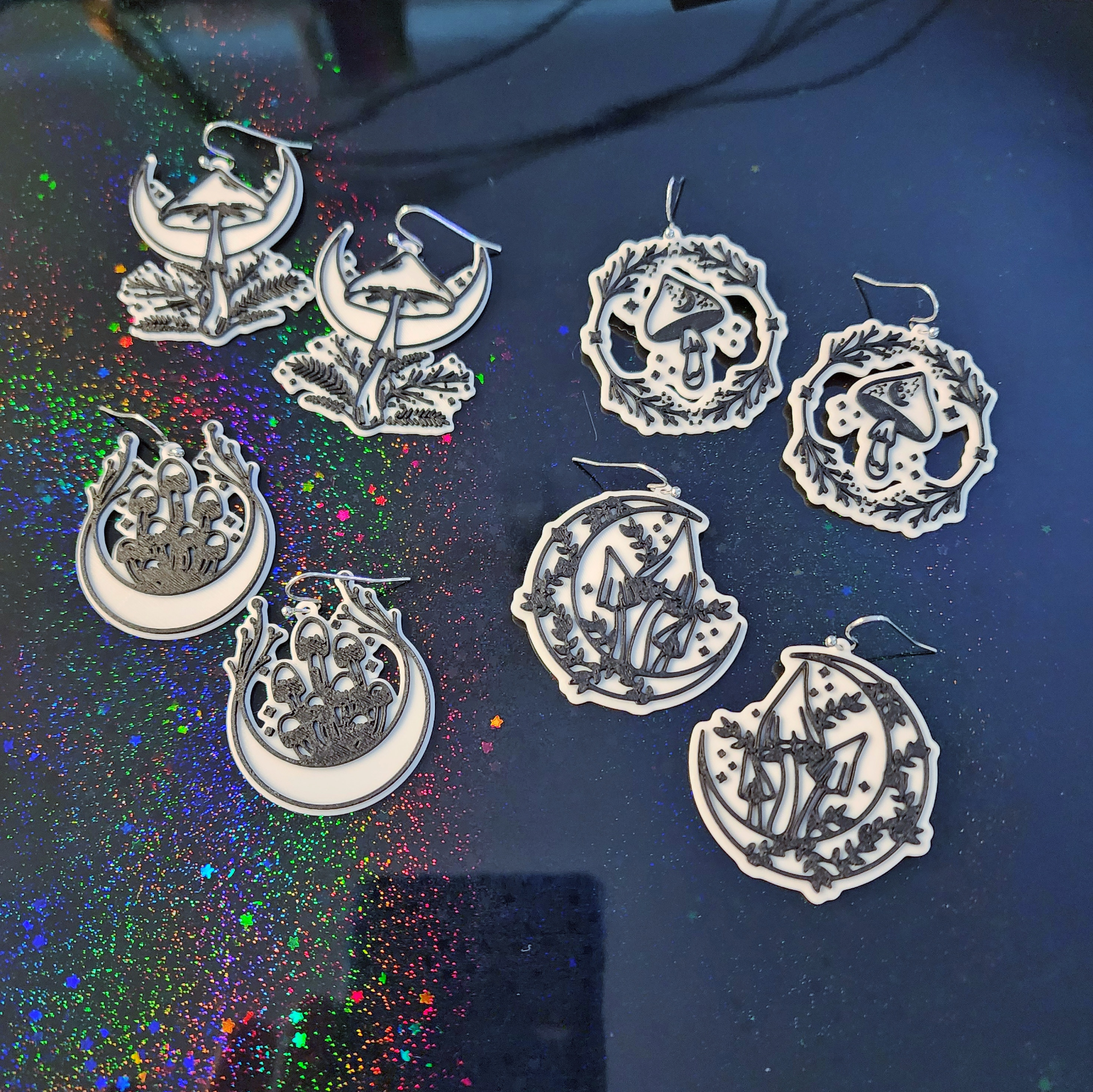 mushroom earrings